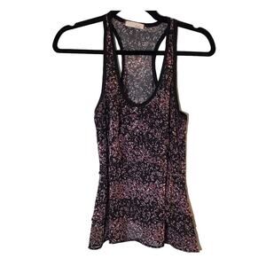 Lush Clothing Super Cute Lightweight Casual Sheer Floral Tank Top XS ~ Altered
